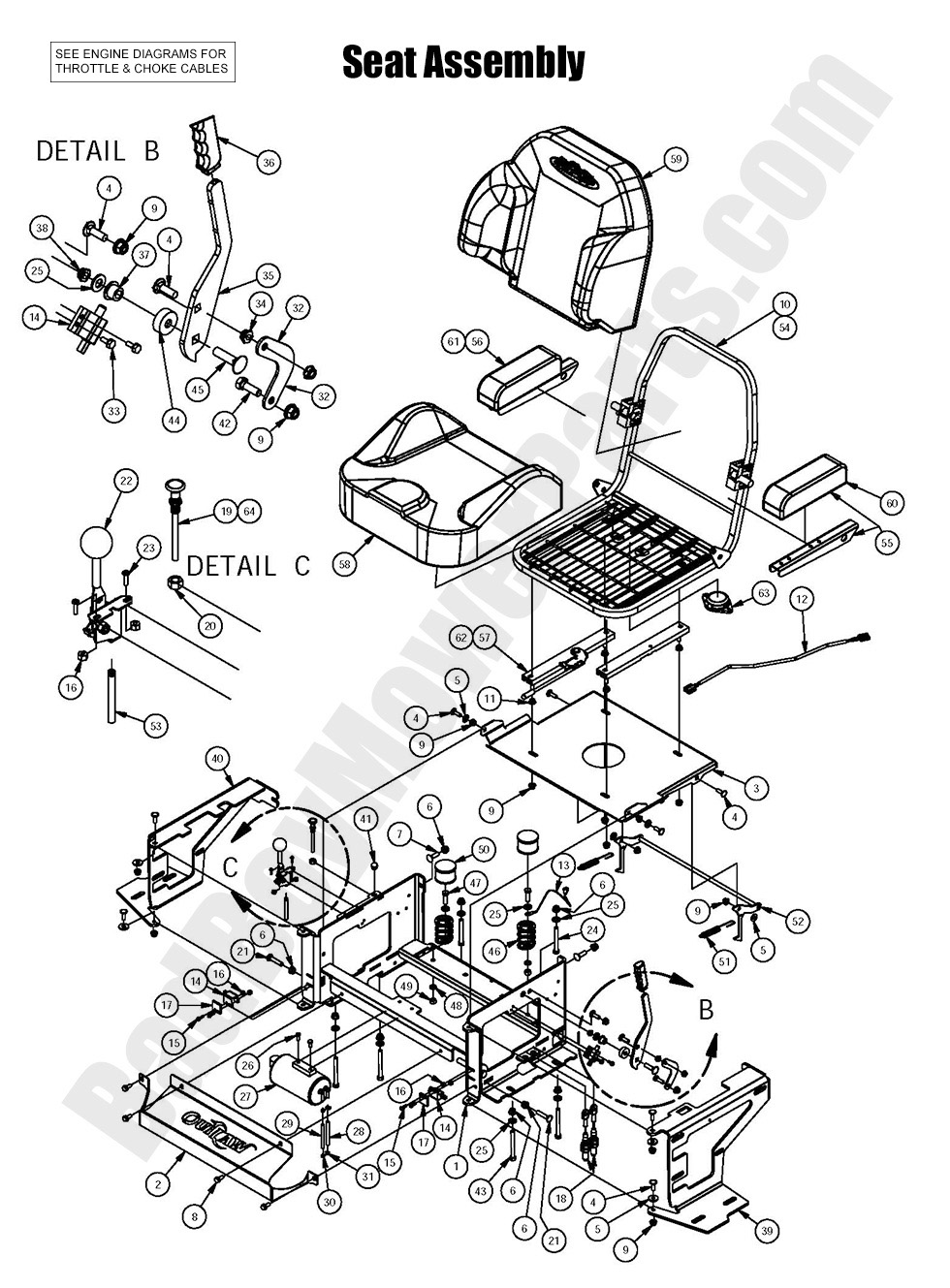 1379 - Bad Boy Mower Parts Lookup > 2016 > Outlaw & Outlaw Extreme > Seat Assembly